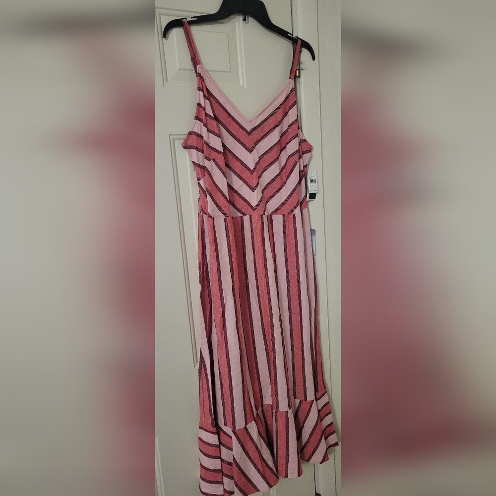 NWT eci new york linen blend maxi dress